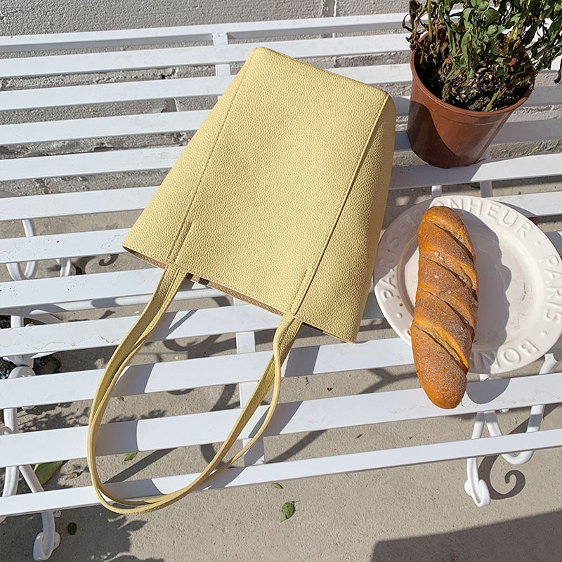 Women's One Korean Style Idle Vegetable Basket Bucket Bag