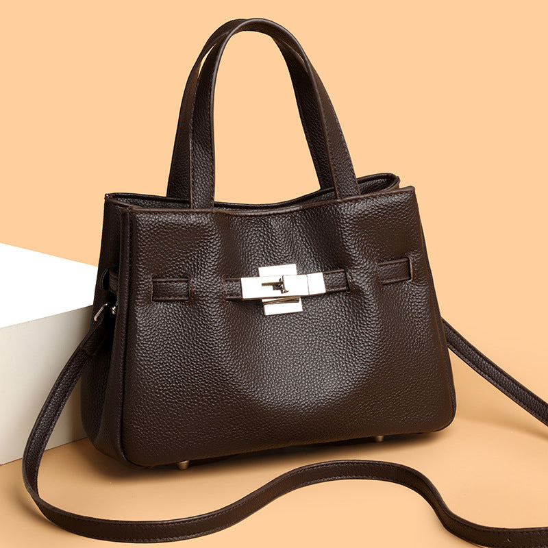Comfortable Women's Spring Cowhide Fashion Portable Shoulder Bags