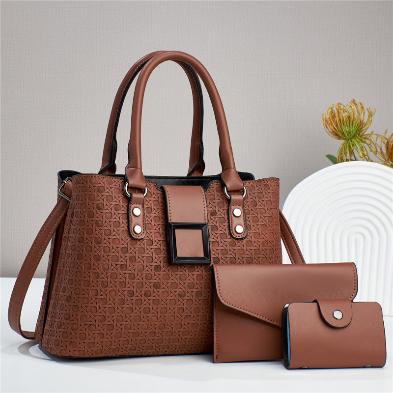 Classic Unique Women's Three-piece Large Capacity Women's Handbag