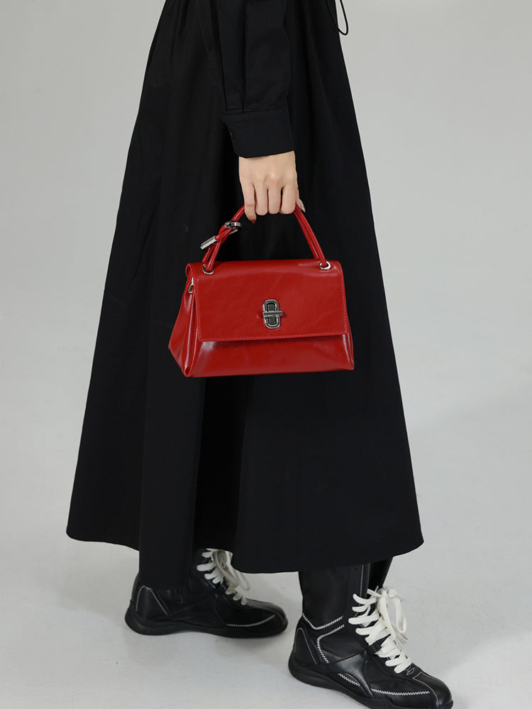 Women's Fashion Cattlehide Leather Large Capacity High-grade Women's Messenger Bag