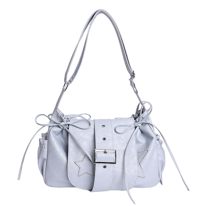 Women's Style Niche Retro High-grade Soft Leather Motorcycle Bags