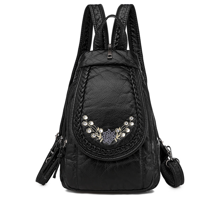 Women's Multifunctional Soft Leather Korean Fashion Women's Backpack