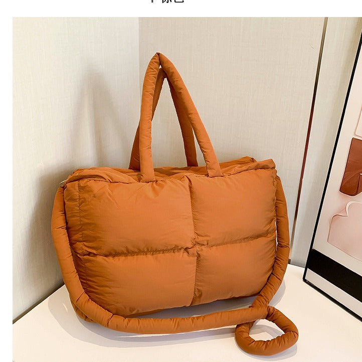 Down Cotton Coat Portable Underarm Large Capacity Fashion Tote Bags