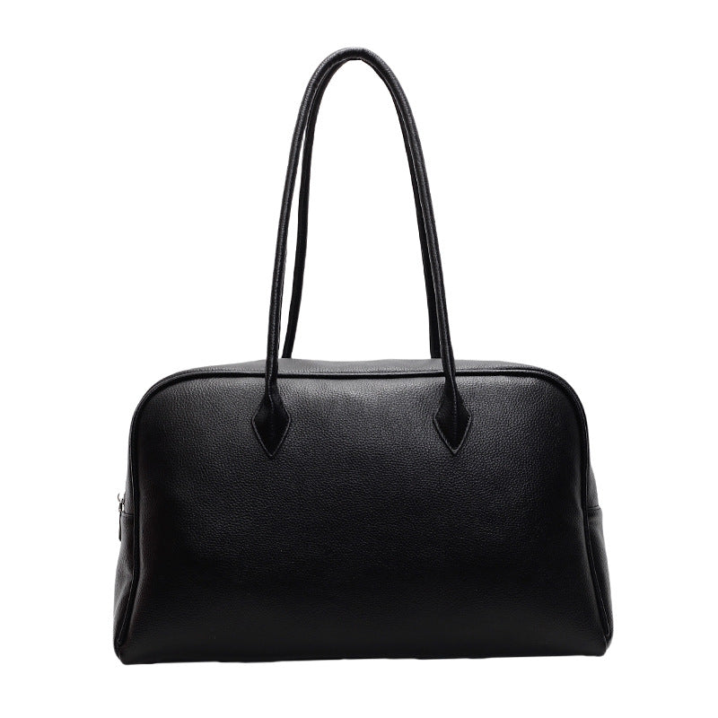 Women's Retro Simple Large Capacity Solid Color Underarm Commute Women's Shoulder Bag