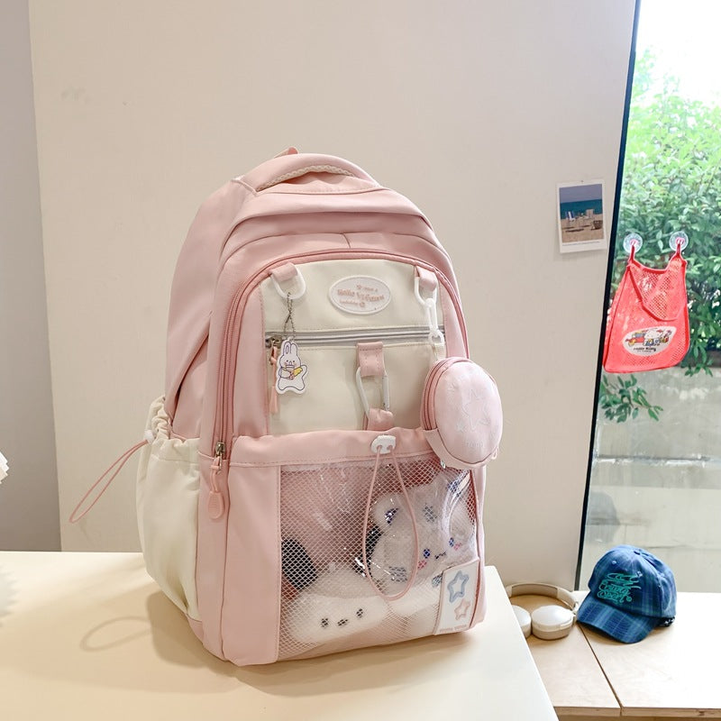 Primary Good-looking Pink Junior High Snack Cartoon Cute Large Leisure Backpack