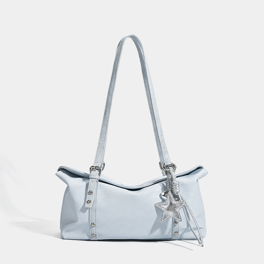 Women's Design Blue Pillow-shaped Underarm Commuter Women's Shoulder Bag