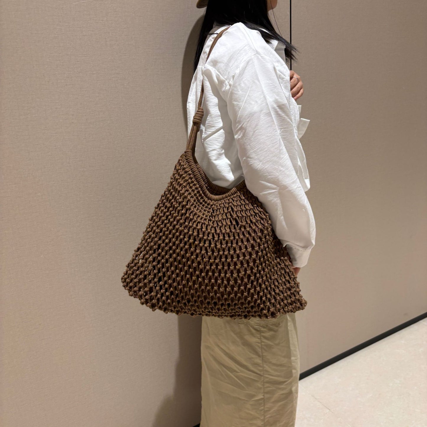Seaside Holiday Hollow Western Style Large Women's Shoulder Bag