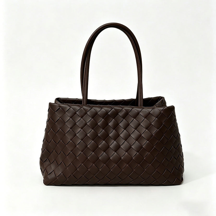 Women's Fashion High Sense Woven Simple Large Capacity Tote Bag