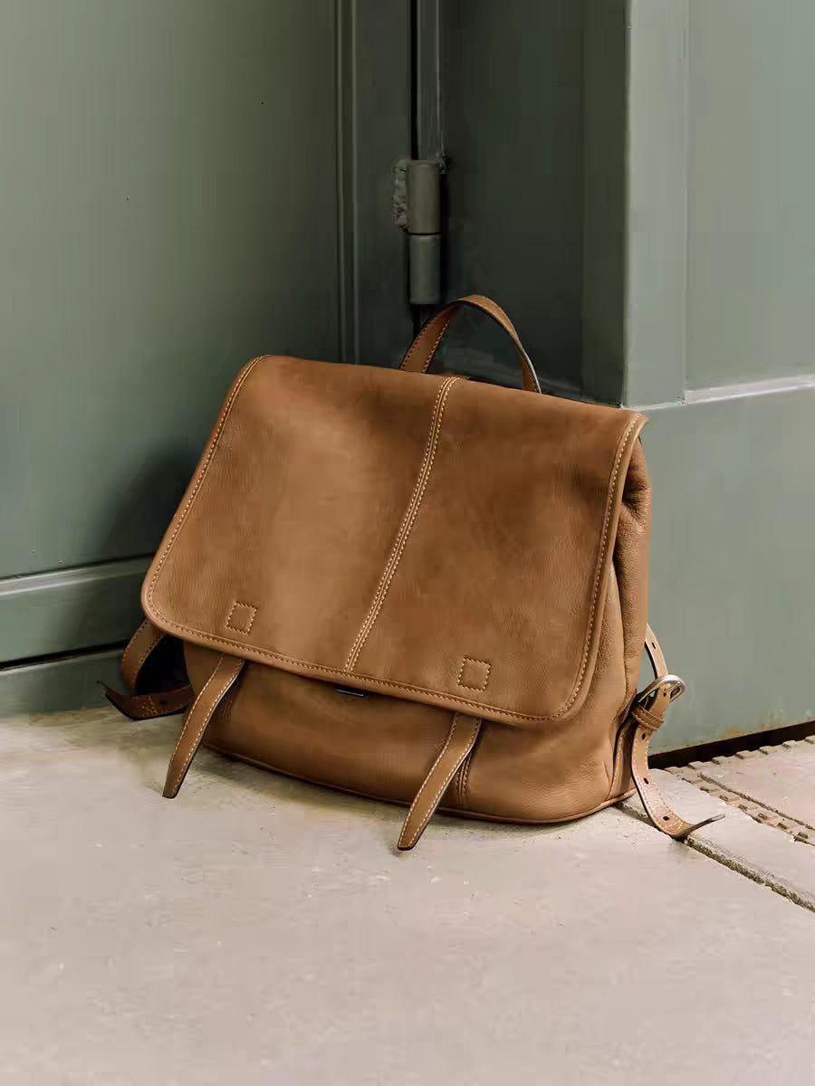 Tanned Sheepskin Series Large Capacity Commute Backpacks