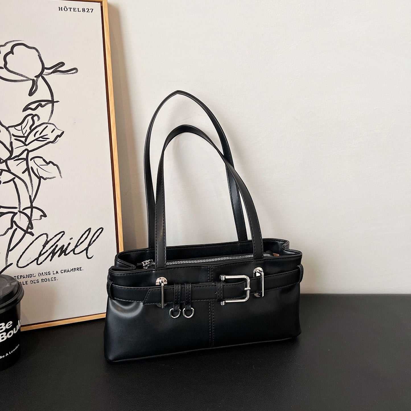 Korean Style Versatile Trendy Western Fashion Cool Large Handbags