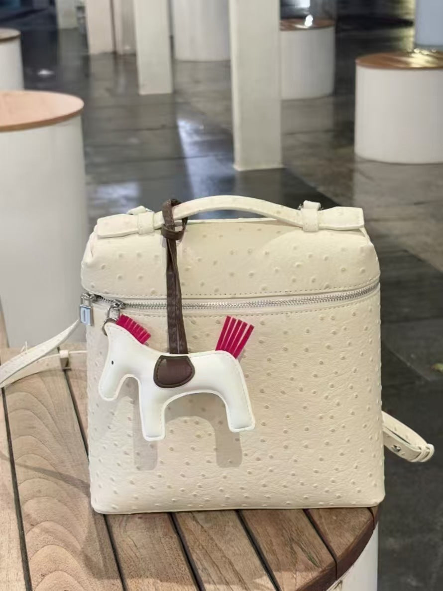 Women's Spring Ostrich Leather College Trip Lightweight Backpacks