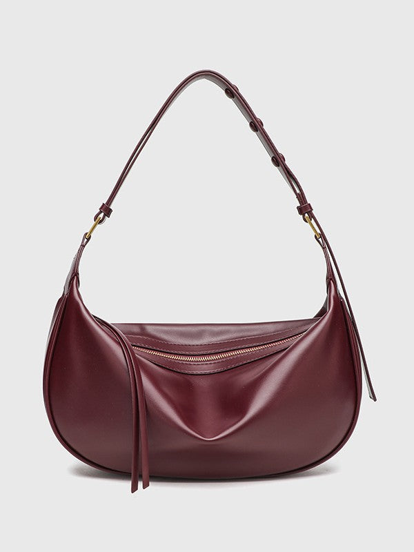Women's Pull Texture Versatile Design Dumpling Underarm Bag