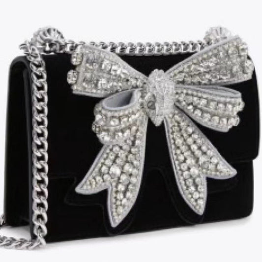 Women's Banquet Fashion Shiny Sweet Chain Diamond Butterfly Women's Messenger Bag