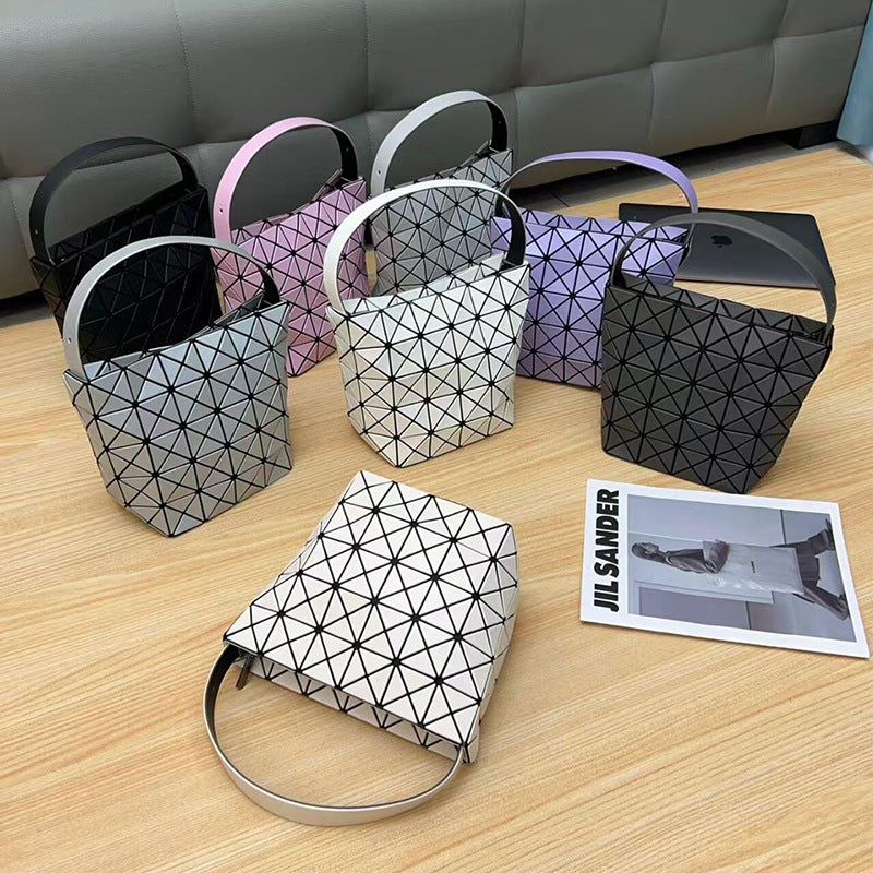 Women's Geometric Life Rhombus Moon Fashion Baguette Underarm Bag