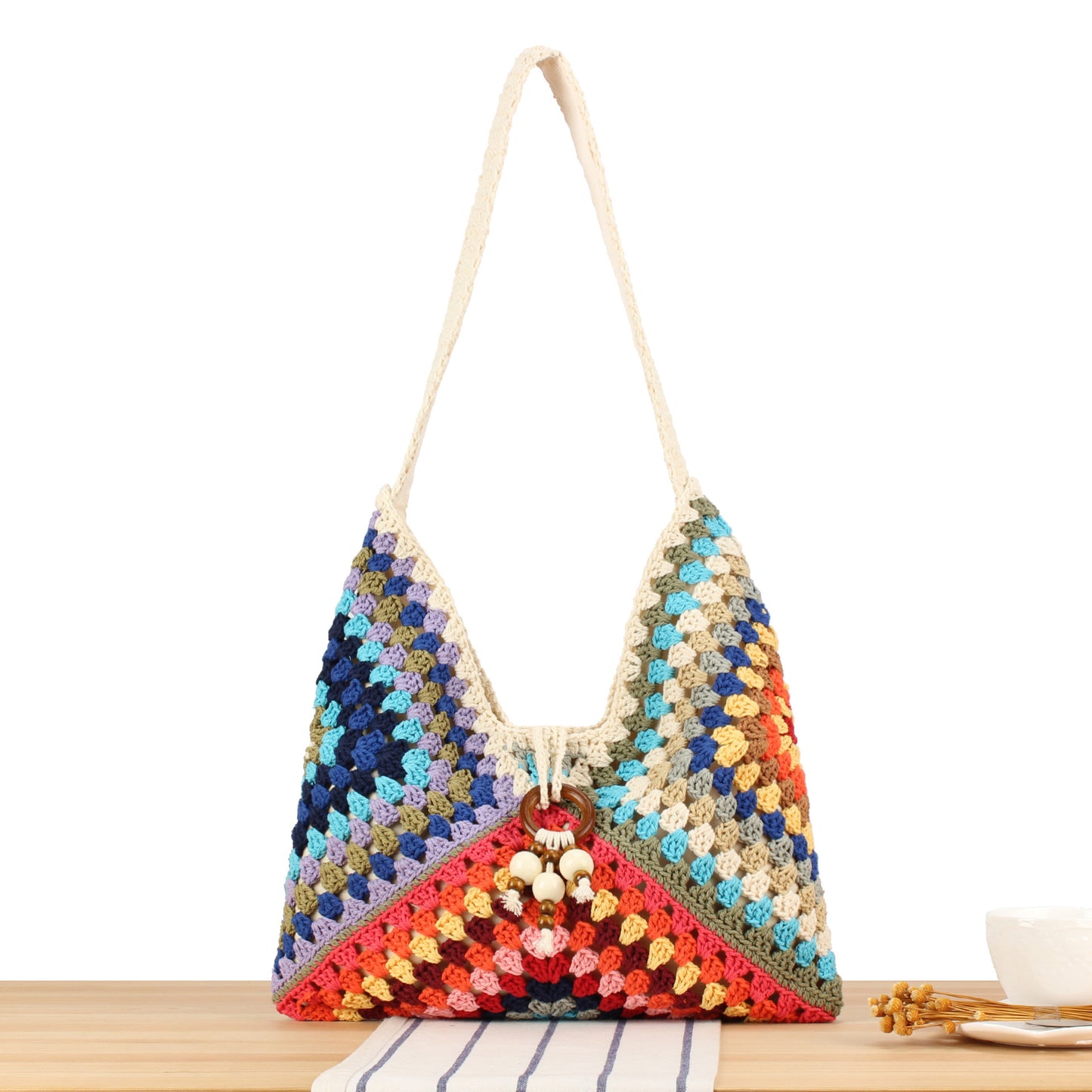 Women's Cotton Thread Woven Seaside Vacation Beach Versatile Bags