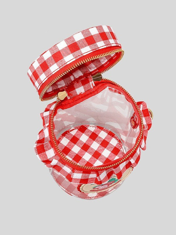 Design Cute Strawberry Jam Heart Creative Transparent Women's Messenger Bag