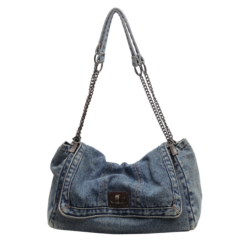 Women's Denim Summer Fashion Chain Large Capacity Women's Shoulder Bag