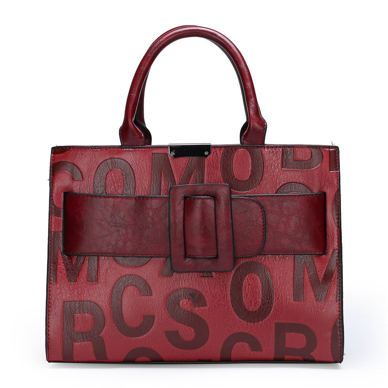 Women's Letter Pattern Three-piece Portable Embossed Bags