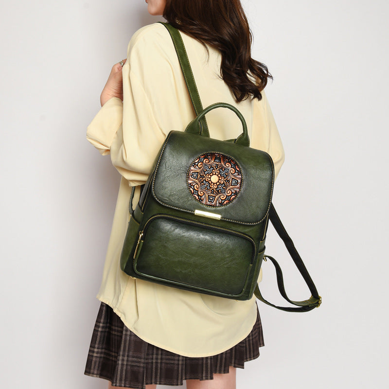 Women's Brushed Niche High-grade Light Luxury National Style Commuter Large Capacity Bags