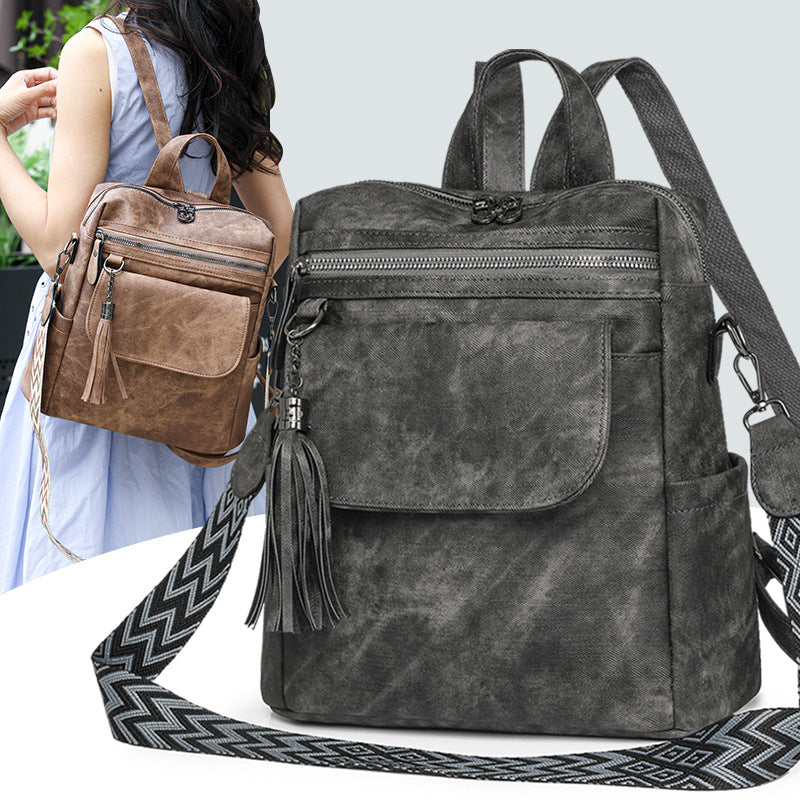 Women's Spring Fashion Retro Large Capacity Women's Backpack