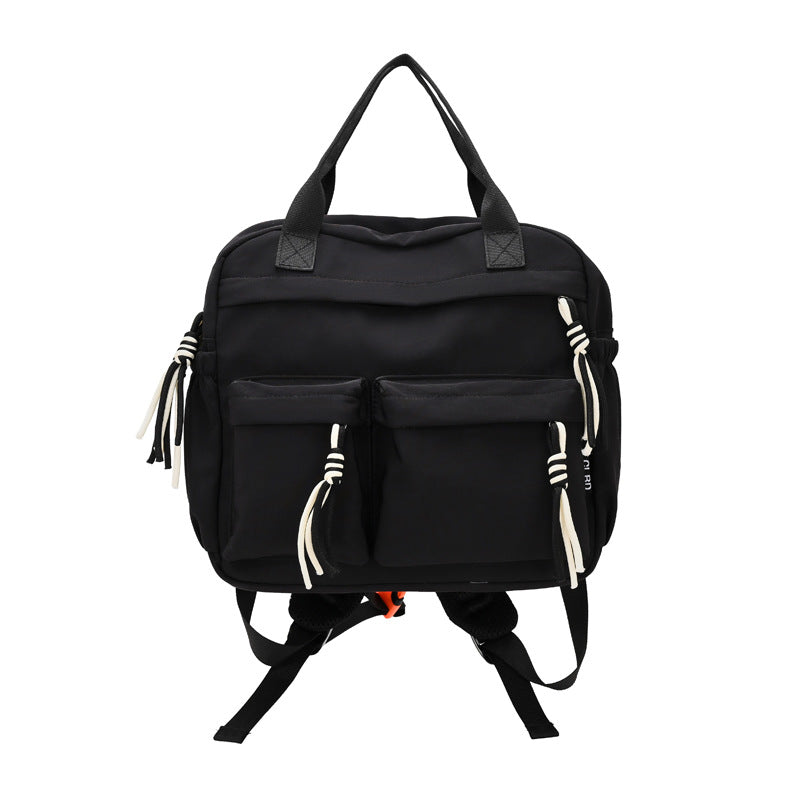 Women's & Men's Simple Design Sense Commuter Double Fashion Leisure Backpack