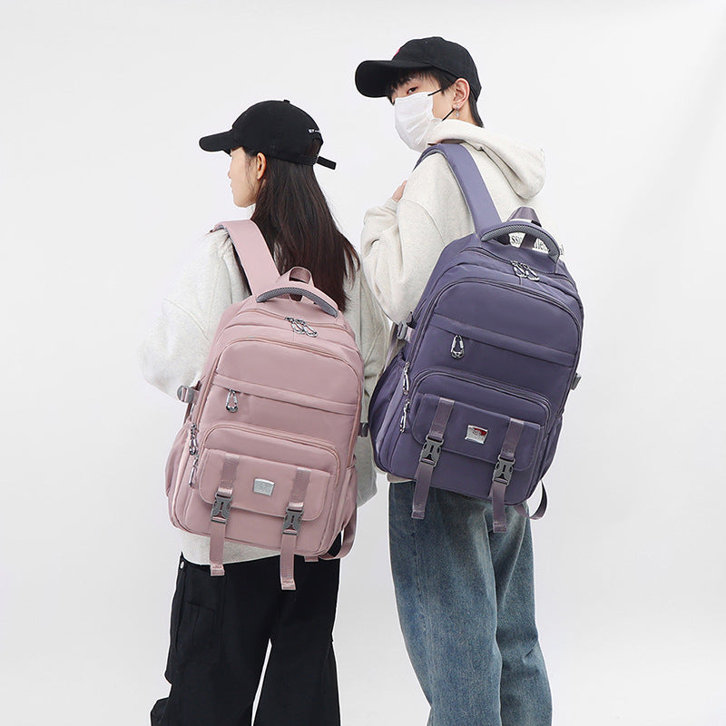 Unisex Large Capacity Simple Solid Color Travel Bags