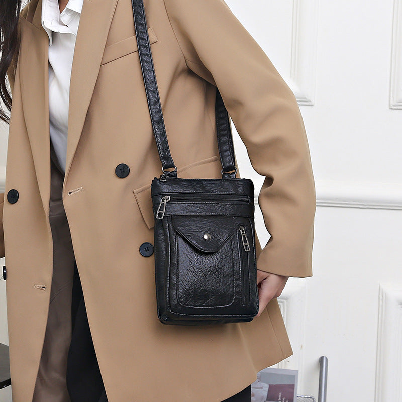 Women's Mobile Fashion Retro Soft Leather Summer Women's Messenger Bag