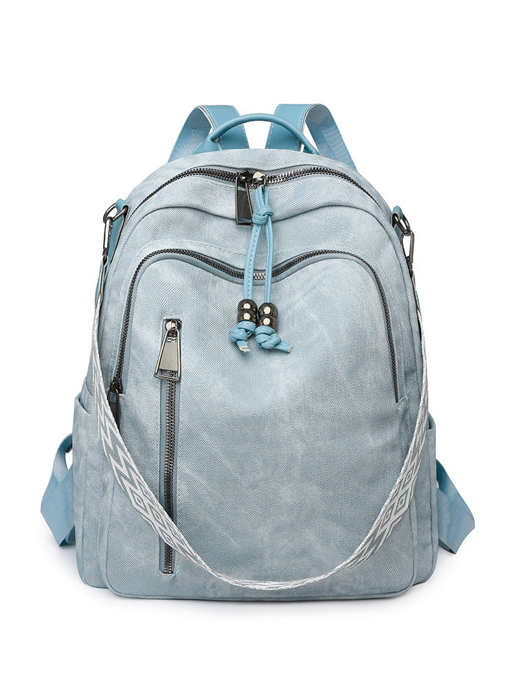 Women's Korean Fashion Trendy Soft Leather Large Women's Backpack