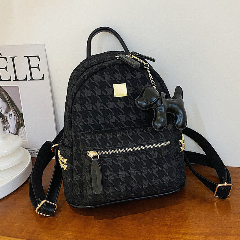 Women's Color Matching Fashion Cute Pendant Commuter Women's Backpack