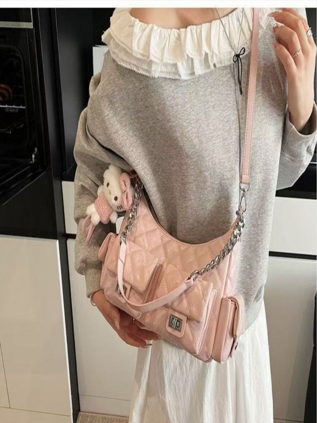 Women's Style Rhombus Spring Fashion Leisure Chain Women's Shoulder Bag