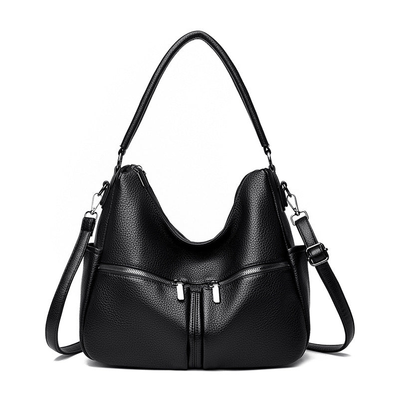 Women's Leather Commuter Large Capacity Underarm Splash Women's Messenger Bag