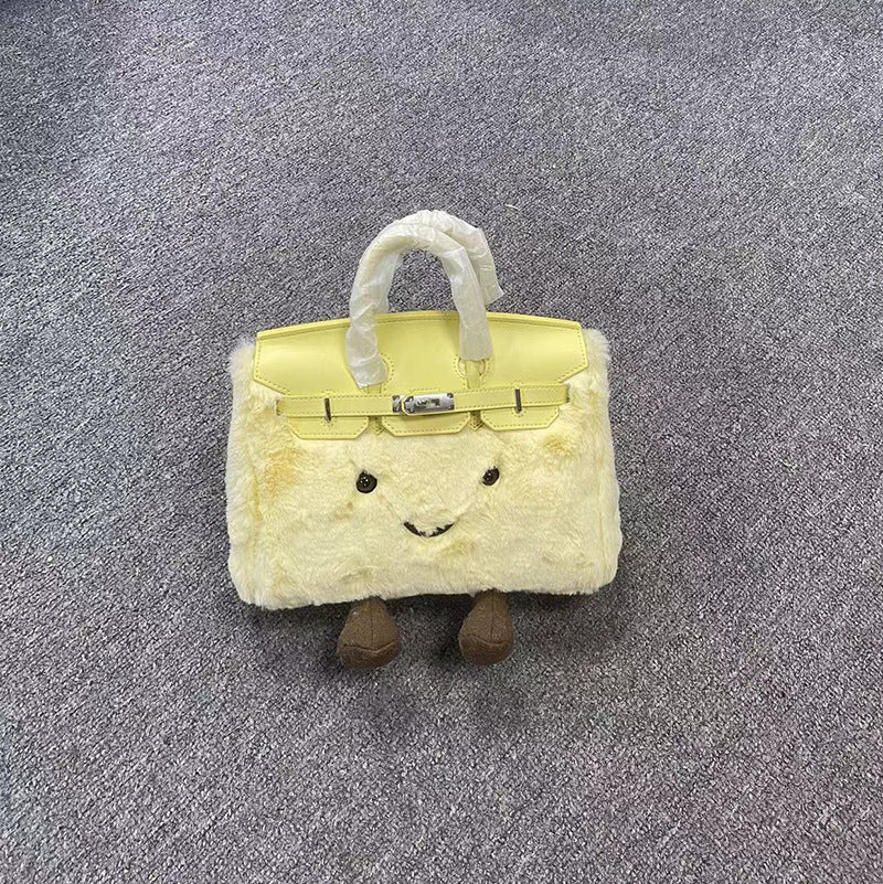 Design Style Doll Knock Cute Plush Women's Handbag