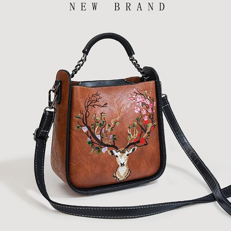 Embroidered Chinese Style Portable Elegant Mother Women's Shoulder Bag