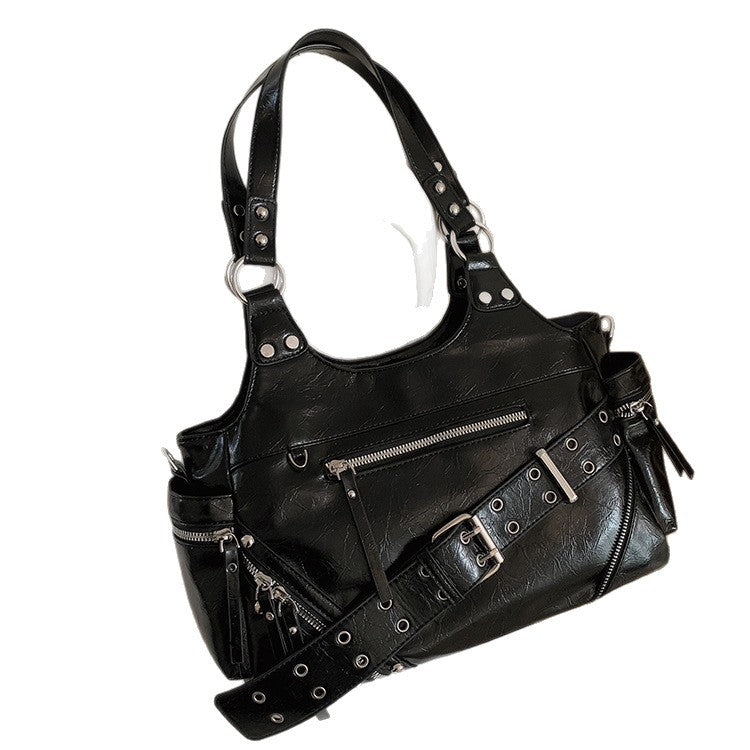 Niche Retro Motorcycle Mori Cute Large Women's Messenger Bag