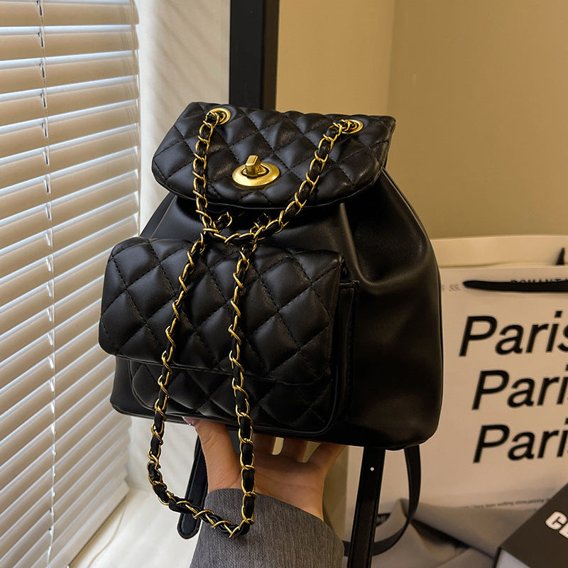 Classy Women's Diamond Chain Fashion Mini Women's Backpack