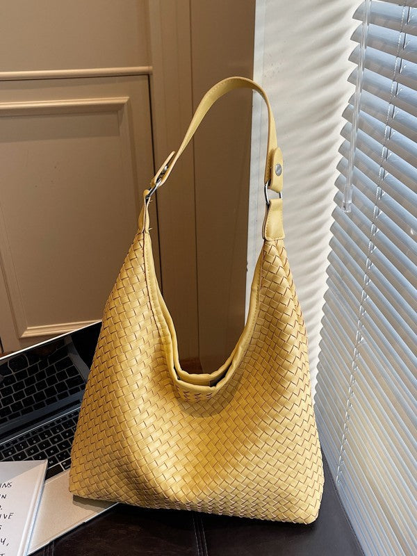 Women's Style High Sense Woven Stylish Personalized Underarm Tote Bag