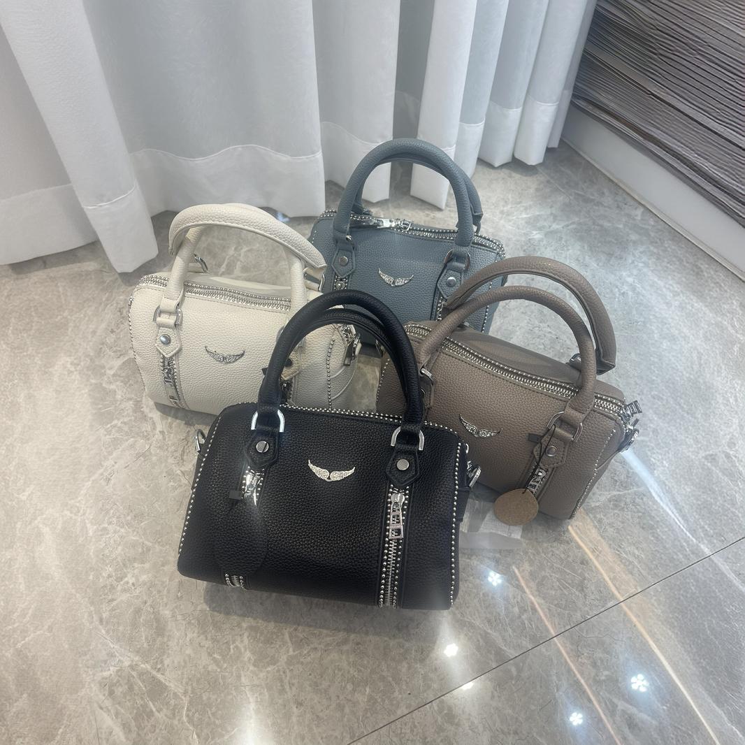 Fashion Lychee Pattern Cowhide Texture Hardware Bags
