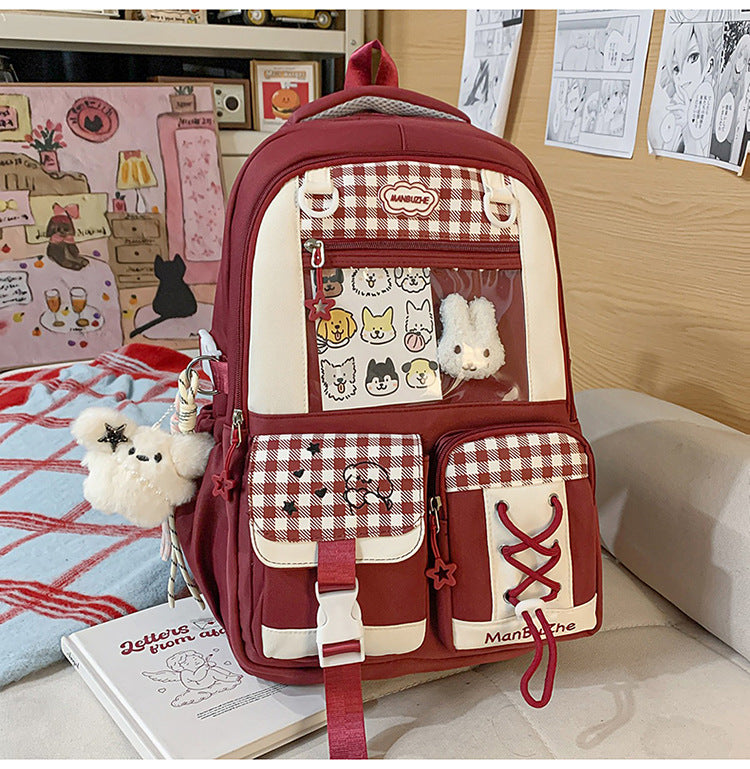Cute Cartoon Style College Junior Lightweight Large Backpacks