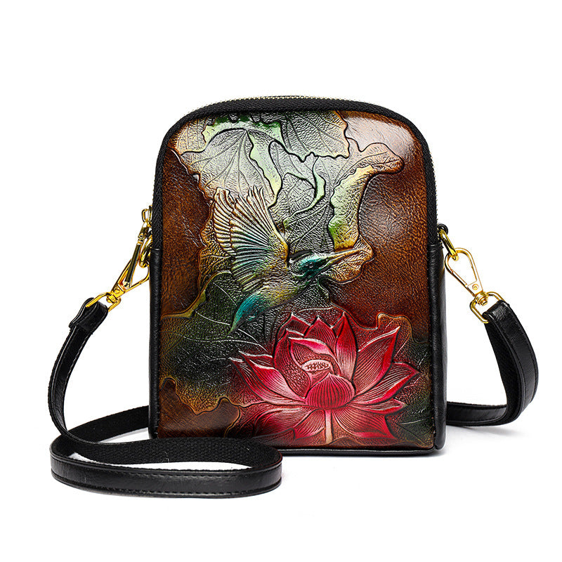 Women's Ethnic Style Painted Texture Commuter Versatile Bags