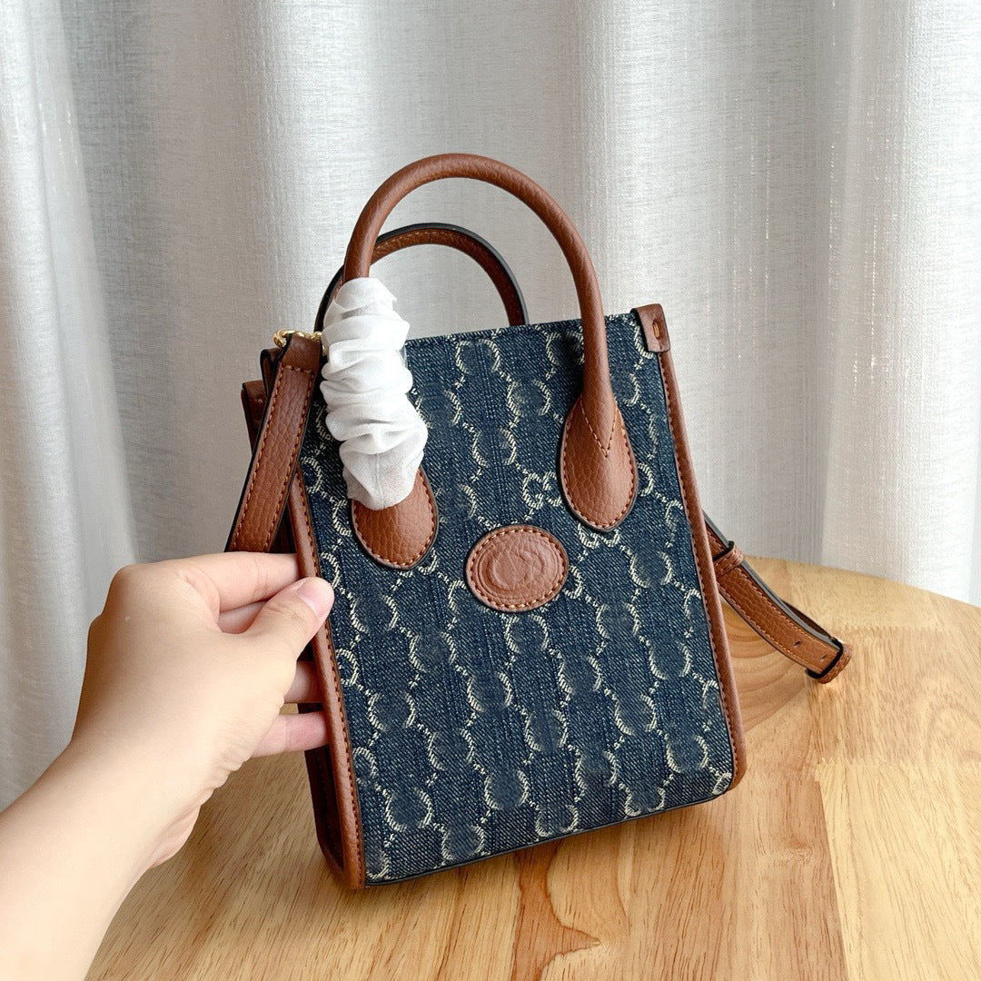 Women's Genuine Leather Music Scores Classic Presbyopic Tote Bag