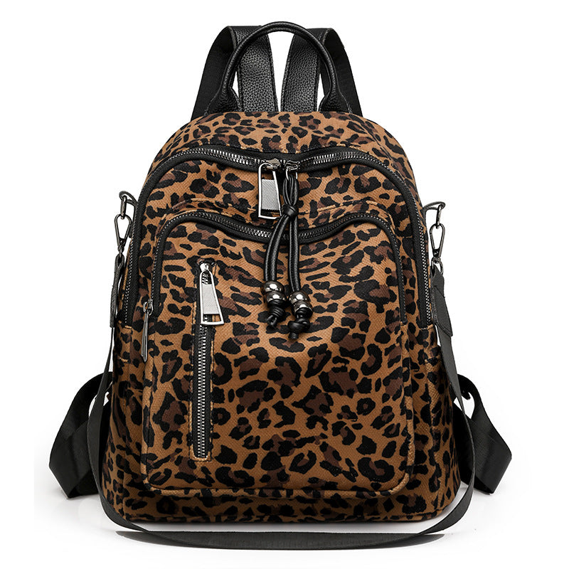Women's Leopard Print Large Capacity Retro Bags