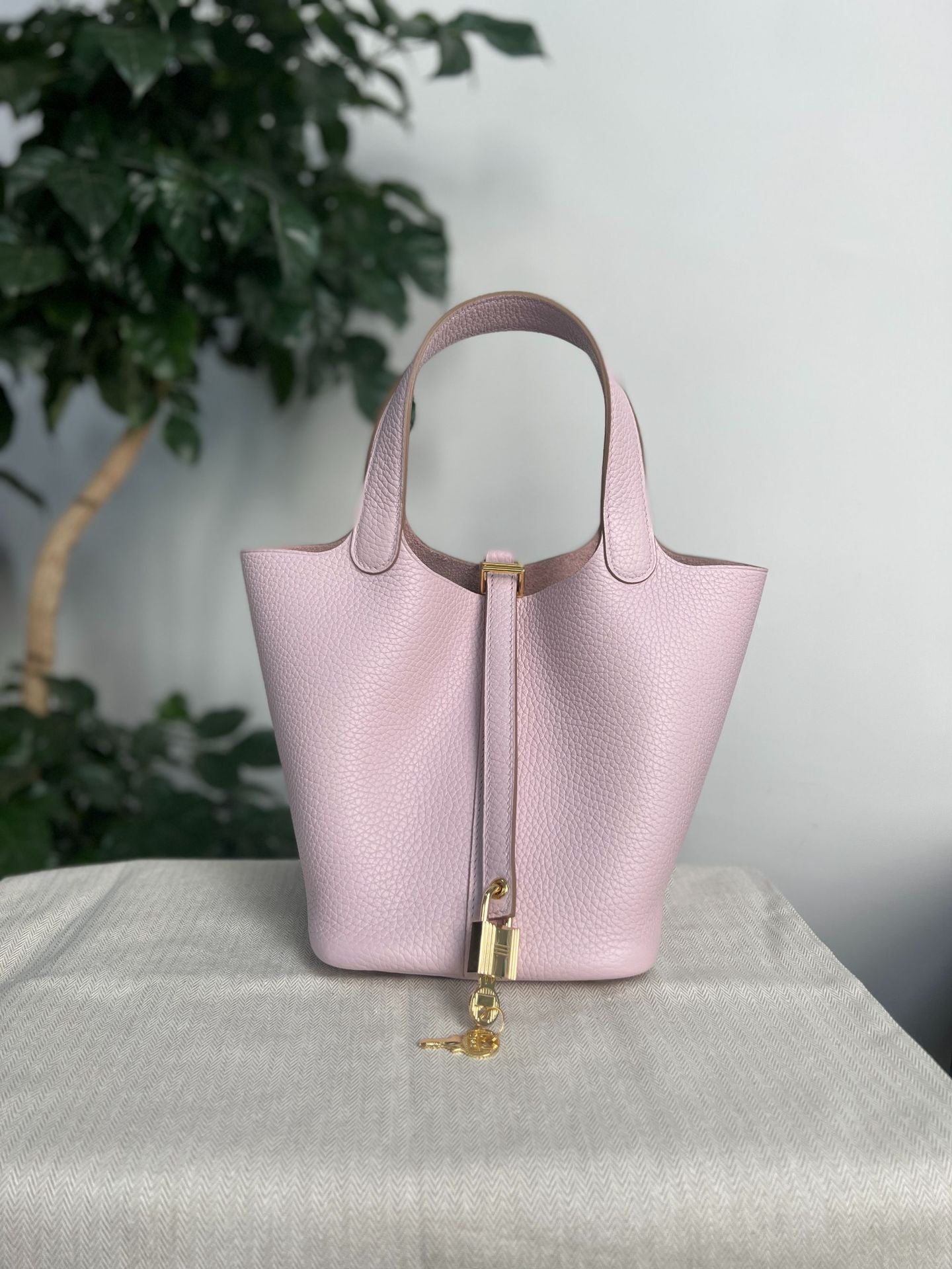 Women's Wax Line All-steel Hardware Vegetable Basket First Layer Women's Handbag