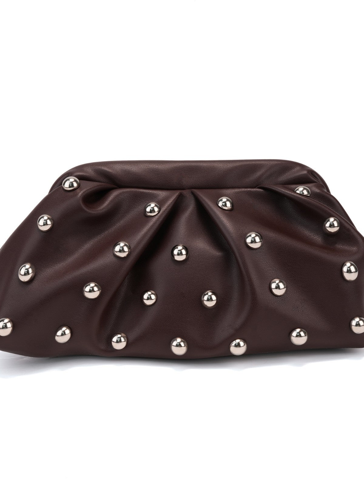 Women's Rivet Mushroom Nail Hand Chain Pleated Bags
