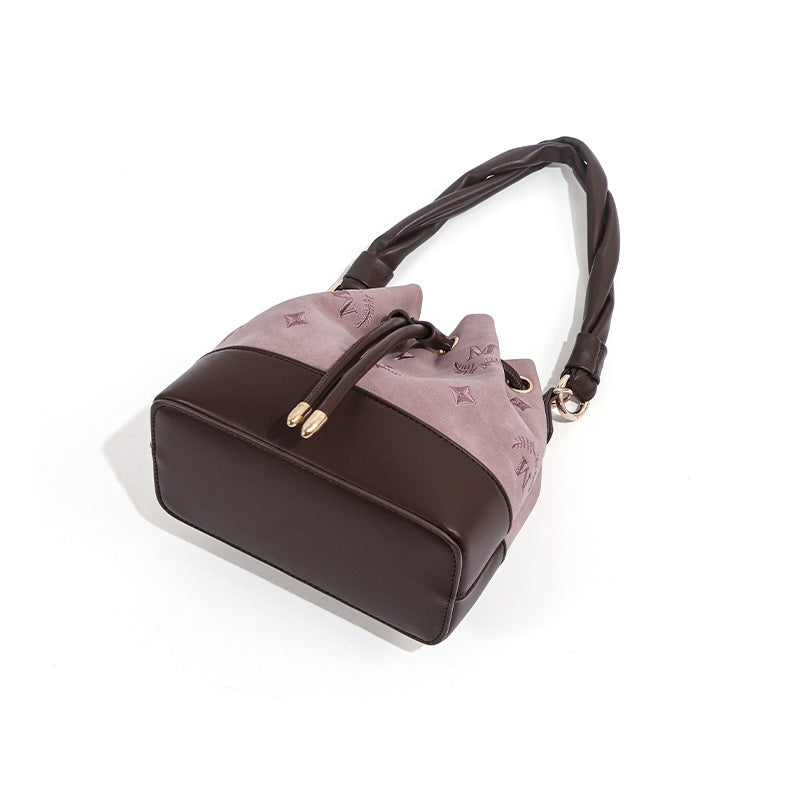 Western Style Elegant Advanced Sense Niche Commuter Bucket Bag