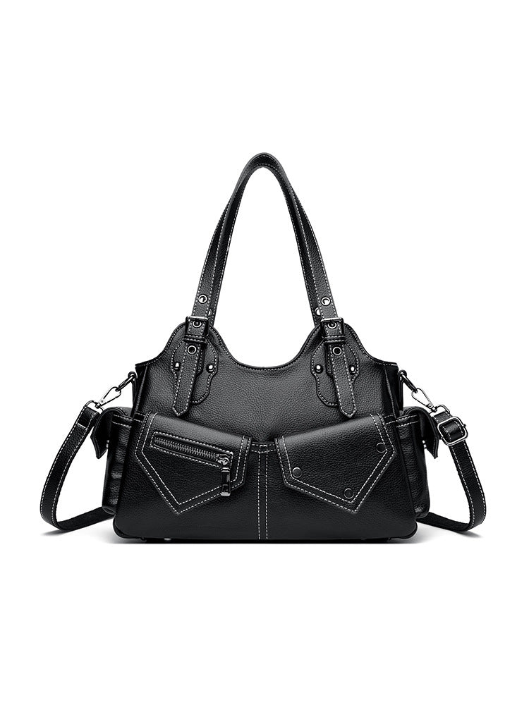 Summer Niche Design Retro Color Contrast Patchwork Women's Messenger Bag