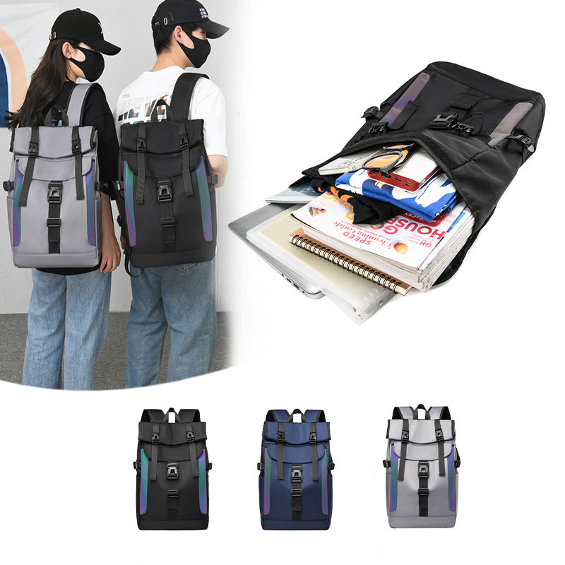 Contrast Color Large Capacity Nylon Cloth College High Leisure Backpack