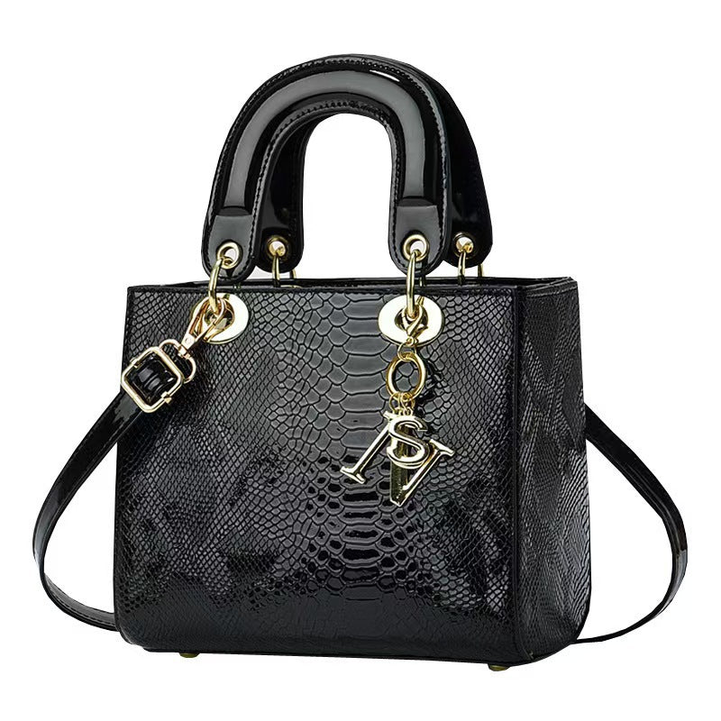 Women's Fashionable Stone Pattern Diana Light Luxury Bucket Bag