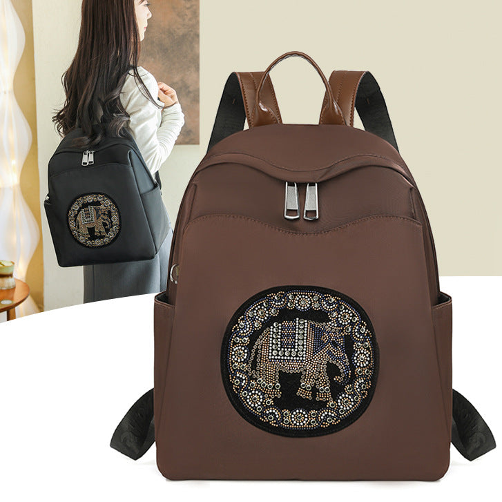 Women's Oxford Cloth Fashion Western Style Large Capacity Backpacks