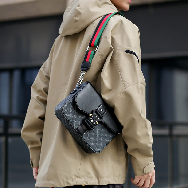 Women's & Men's Contrast Color Presbyopic Postman Flap Fashion Shoulder Bags