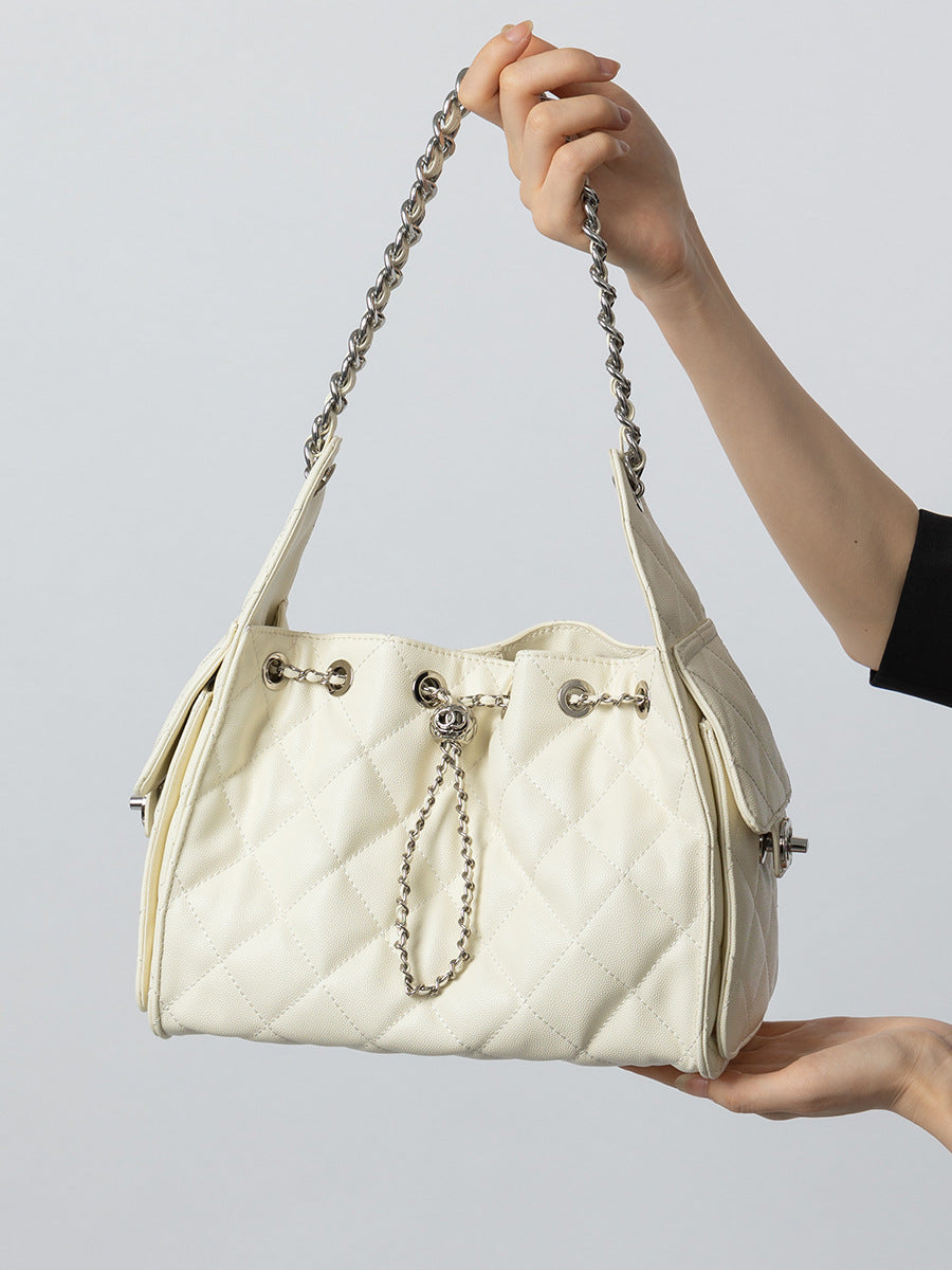 Women's Pattern Large Capacity Hobo Drawstring Chain Women's Messenger Bag